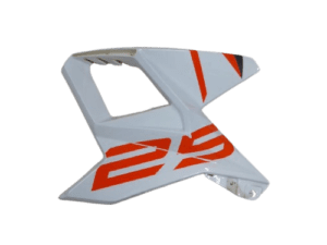 CUBIERTA DE TANQUE IZQUIERDA NARANJA/BLANCO